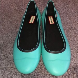 HUNTER Packable Waterproof Ballerina Flat. 10